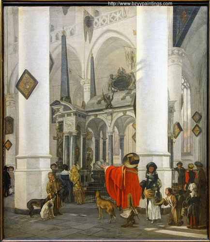 Interior of the Nieuwe Kerk in Delft also known as View of the Tomb of William the Silent in the Nieuwe Kerk Delft).jpg