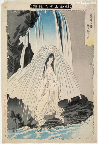 Bōtarōs Nurse Otsuji Prays to the God of Konpira for His Successalso known as Seppu no rei taki ni kakaru zu).jpg