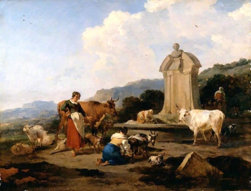 Roman Fountain with Cattle and Figures Le Midi).jpg