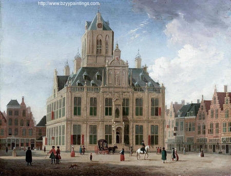 Delft View of the Town Hall seen from the Grote Mark.jpg