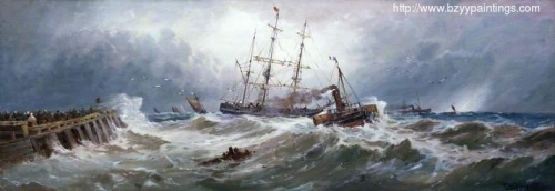 A French Paddle Tug Bringing a Barque into Boulogne Harbour in Heavy Weather.jpg