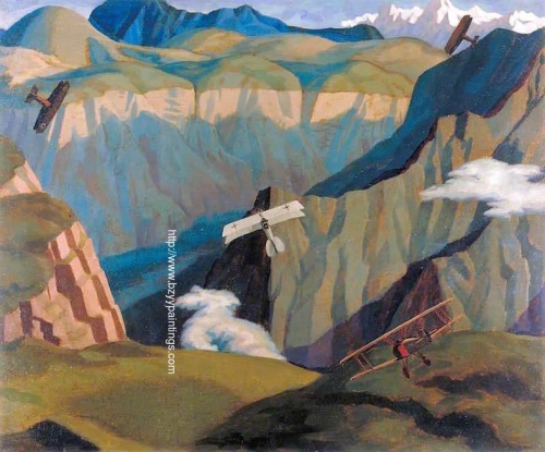 The Destruction of an Austrian Machine in the Gorge of the Brenta Valley Italy.jpg