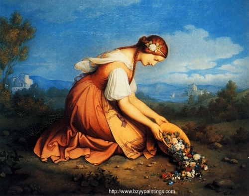 Girl on here knees discharges a flower basket.jpg